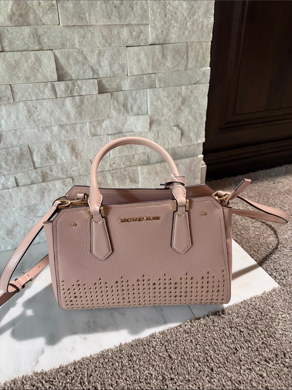 Michael Kors Blush Pink Leather Handbag